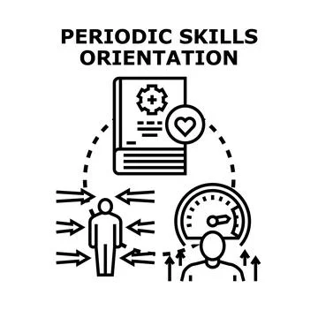 Periodic skills orientation process for professional development Stock Illustration