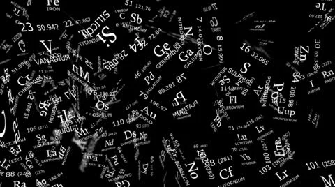 Periodic table 2D elements no light 스톡 동영상 24295898