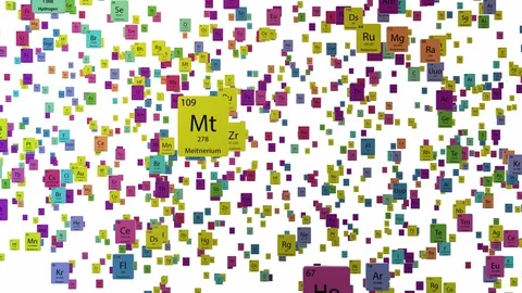 Periodic table chemical elements Stock-Footage 96035072
