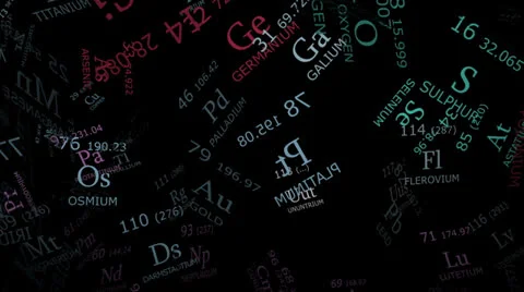 Periodic table in color 2D elements 스톡 동영상 24296679