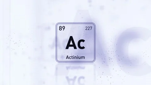 Periodic Table Element Actinium Ac Animation. Modern and Minimal Design. Stock Footage 340482785