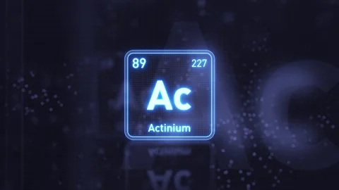 Periodic Table Element Actinium Ac Animation. Modern and Minimal Design. Stock Footage 340482786