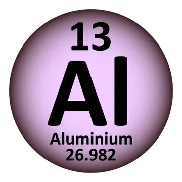 Periodic table element aluminium icon. Stock Illustration