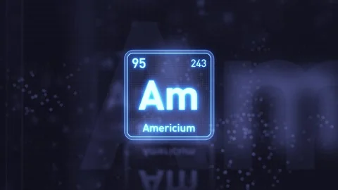 Periodic Table Element Americium Am Animation. Modern and Minimal Design. Stock Footage 340460384