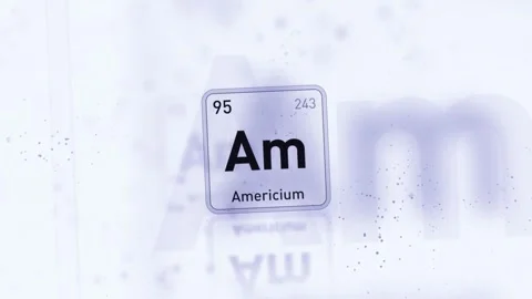 Periodic Table Element Americium Am Animation. Modern and Minimal Design. Stock Footage 340460421