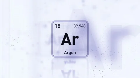 Periodic Table Element Argon Ar Animation. Modern and Minimal Design. Stock Footage 340225859