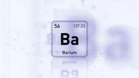 Periodic Table Element Barium Ba Animation. Futuristic Minimal Design. Vídeos de archivo 333459180