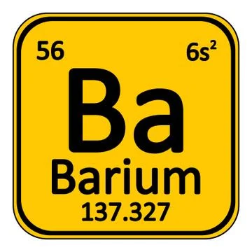 Periodic table element barium icon. Stock Illustration