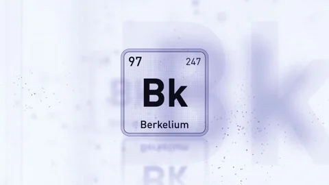 Periodic Table Element Berkelium Bk Animation. Modern and Minimal Design. Stock Footage 340460423
