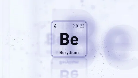 Periodic Table Element Beryllium Be Animation. Futuristic Minimal Design. Stock-Footage 333459181