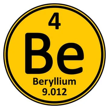 Periodic table element beryllium icon. Stock Illustration