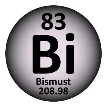 Periodic table element bismuth icon. Illustrazione stock