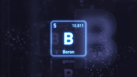 Periodic Table Element Boron B Animation. Futuristic Minimal Design. Stock-Footage 335661049