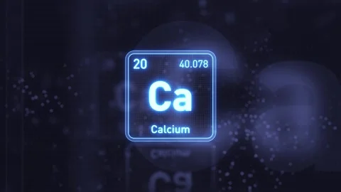 Periodic Table Element Calcium Ca Animation. Futuristic Minimal Design. Видео 333459724