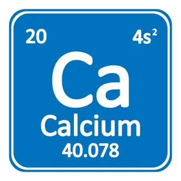 Periodic table element calcium icon. Stock Illustration