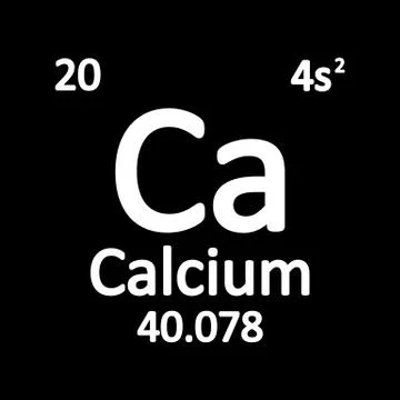 Periodic table element calcium icon. Stock Illustration