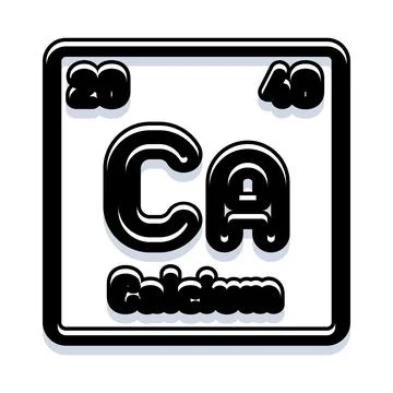 Periodic table element calcium science and chemistry icon Stock Illustration
