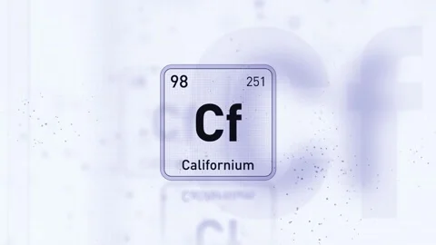 Periodic Table Element Californium Cf Animation. Modern and Minimal Design. Stock Footage 340460422