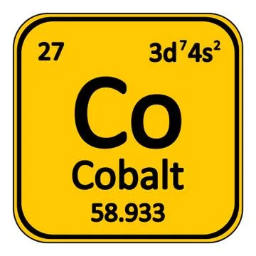 Periodic table element cobalt icon. Stock Illustration