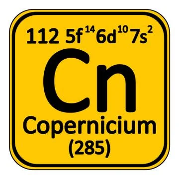Periodic table element copernicium icon. Stock Illustration