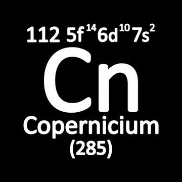 Periodic table element copernicium icon. Stock Illustration