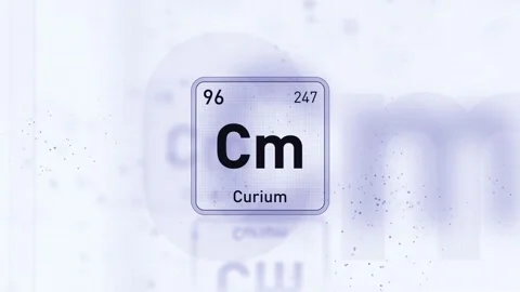 Periodic Table Element Curium Cm Animation. Modern and Minimal Design. Stock Footage 340460424
