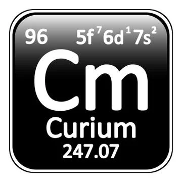 Periodic table element curium icon. Stock Illustration