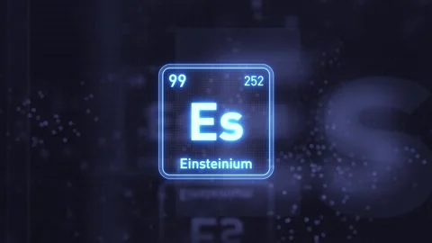 Periodic Table Element Einsteinium Es Animation. Modern and Minimal Design. Stock Footage 340460390