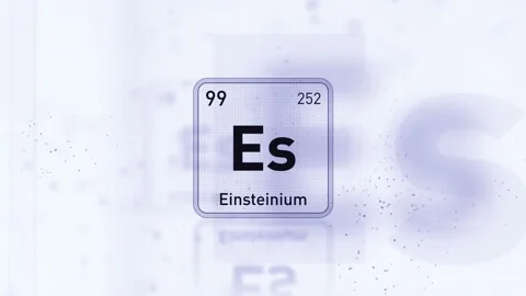 Periodic Table Element Einsteinium Es Animation. Modern and Minimal Design. Stock Footage 340460406