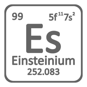 Periodic table element einsteinium icon. Stock Illustration