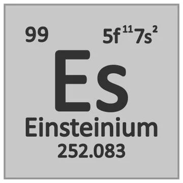 Periodic table element einsteinium icon. Stock Illustration