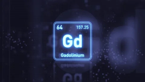 Periodic Table Element Gadolinium Gd Animation. Modern and Minimal Design. Vidéo 340367513