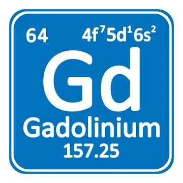 Periodic table element gadolinium icon. Stock Illustration