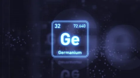 Periodic Table Element Germanium Ge Animation. Futuristic Minimal Design. Video stock 335659960