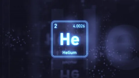 Periodic Table Element Helium He Animation. Modern and Minimal Design. Stock Footage 340225826