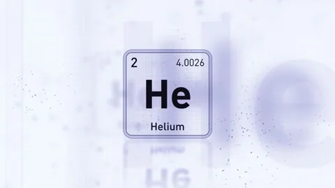 Periodic Table Element Helium He Animation. Modern and Minimal Design. Stock Footage 340225861