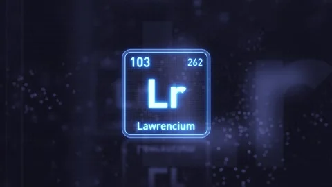 Periodic Table Element Lawrencium Lr Animation. Modern and Minimal Design. Stock Footage 340460393