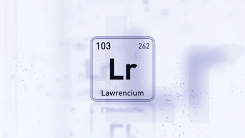Periodic Table Element Lawrencium Lr Animation. Modern and Minimal Design. Stock Footage 340460404