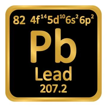 Periodic table element lead icon. Stock Illustration
