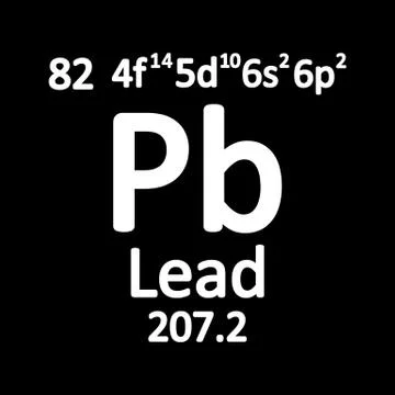 Periodic table element lead icon. Illustrazione stock