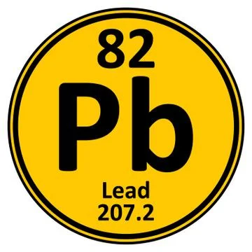 Periodic table element lead icon. Stock Illustration