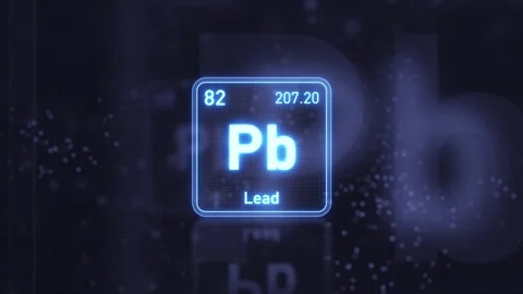 Periodic Table Element Lead Pb Animation. Futuristic Minimal Design. 库存影片 335660021