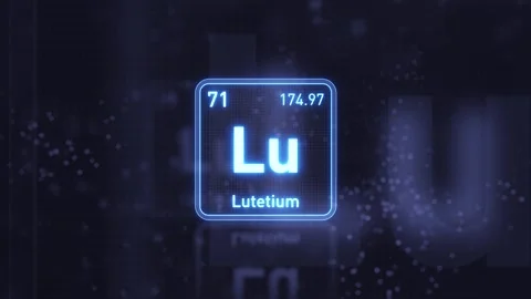 Periodic Table Element Lutetium Lu Animation. Modern and Minimal Design. Stock Footage 340367514