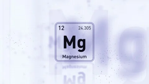 Periodic Table Element Magnesium Mg Animation. Futuristic Minimal Design. Stock Footage 333459171