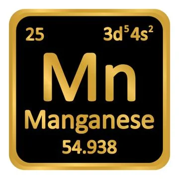 Periodic table element manganese icon. Stock Illustration