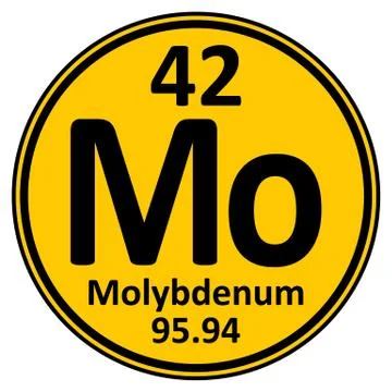 Periodic table element molybdenum. Stock-Illustration
