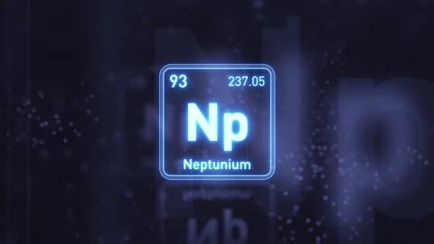 Periodic Table Element Neptunium Np Animation. Modern and Minimal Design. Stock Footage 340460374