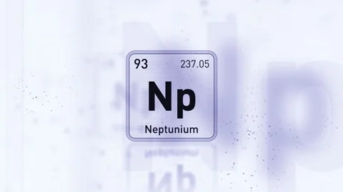 Periodic Table Element Neptunium Np Animation. Modern and Minimal Design. Stock Footage 340460415