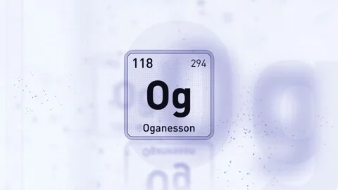 Periodic Table Element Oganesson Og Animation. Modern and Minimal Design. Stock Footage 340225860