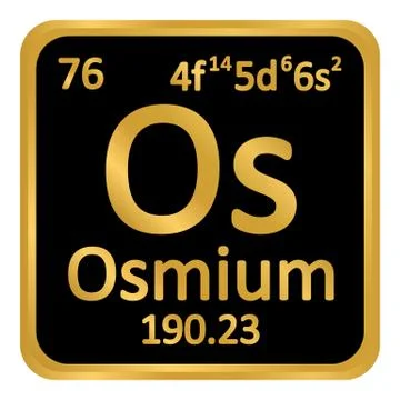 Periodic table element osmium icon. Illustrazione stock